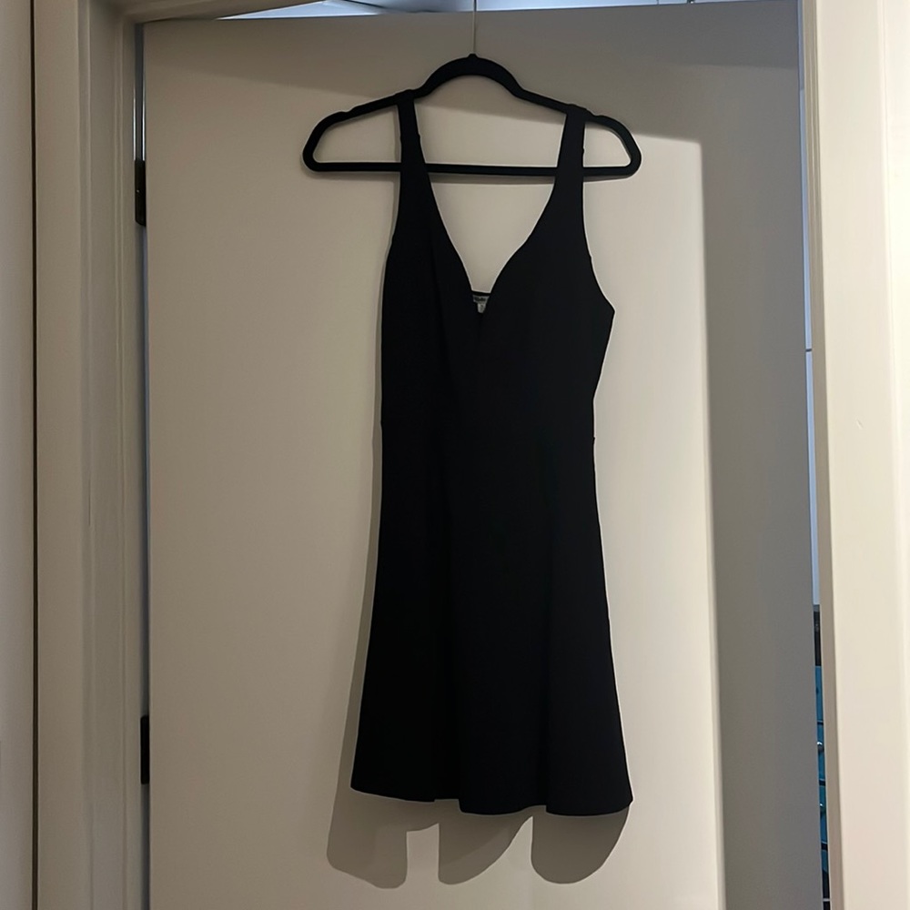 Deep V little black dress